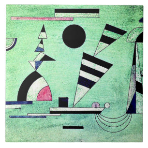 Kandinsky - Immersed in Green,  popular artwork,  Ceramic Tile