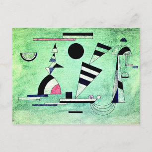 Kandinsky - Immersed in Green, popular artwork Postcard