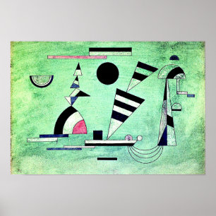 Kandinsky - Immersed in Green,  popular artwork Poster