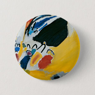 Kandinsky Impression III Concert Abstract Painting 6 Cm Round Badge
