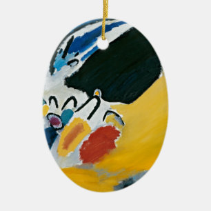 Kandinsky Impression III Concert Abstract Painting Ceramic Tree Decoration