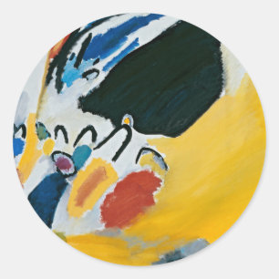 Kandinsky Impression III Concert Abstract Painting Classic Round Sticker