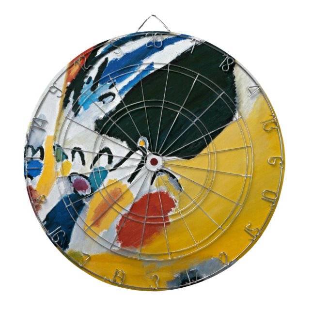 Kandinsky Impression III Concert Abstract Painting Dartboard (Front)