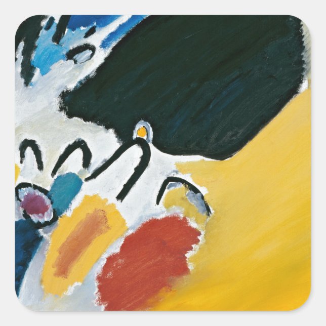 Kandinsky Impression III Concert Abstract Painting Square Sticker (Front)