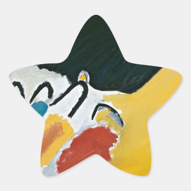 Kandinsky Impression III Concert Abstract Painting Star Sticker (Front)