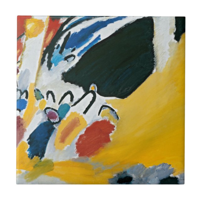 Kandinsky Impression III Concert Abstract Painting Tile (Front)