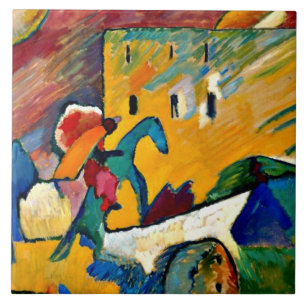 Kandinsky: Improvisation 3, landscape painting Ceramic Tile