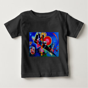 Kandinsky in Blue Abstract Painting Baby T-Shirt