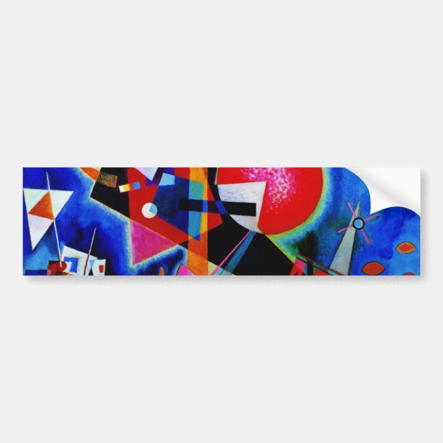 Kandinsky in Blue Abstract Painting Bumper Sticker (Front)