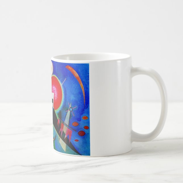 Kandinsky in Blue Abstract Painting Coffee Mug (Right)