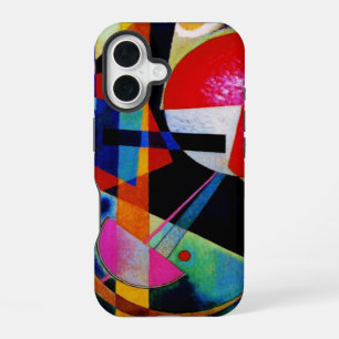 Kandinsky in Blue Abstract Painting iPhone 16 Case
