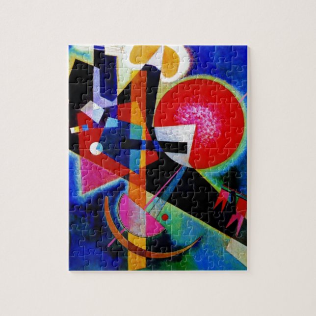 Kandinsky in Blue Abstract Painting Jigsaw Puzzle (Vertical)