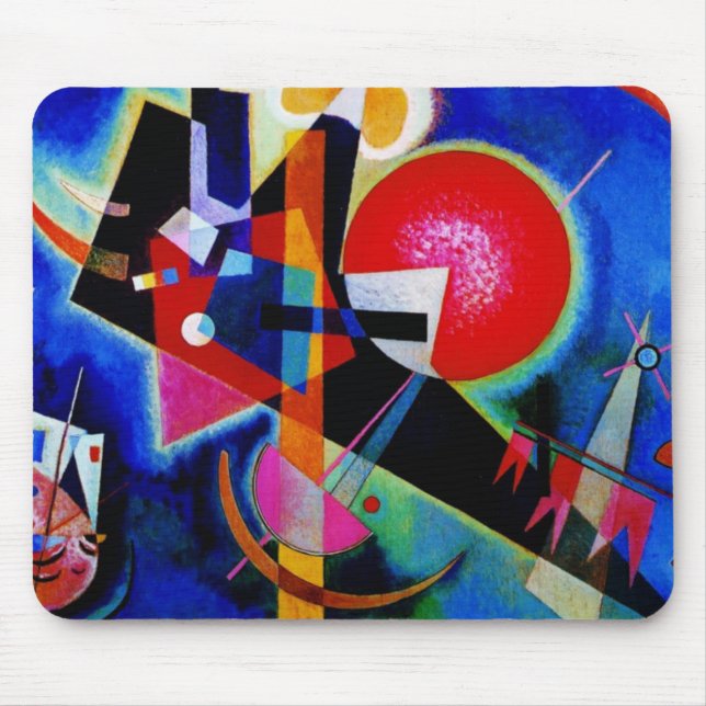 Kandinsky in Blue Abstract Painting Mouse Pad (Front)