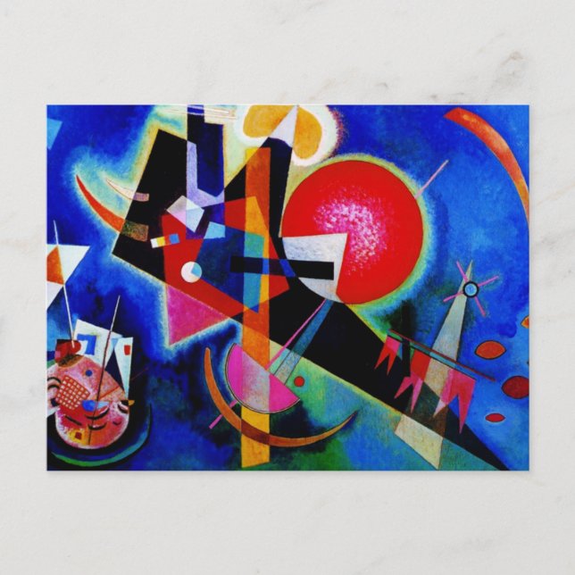 Kandinsky in Blue Abstract Painting Postcard (Front)