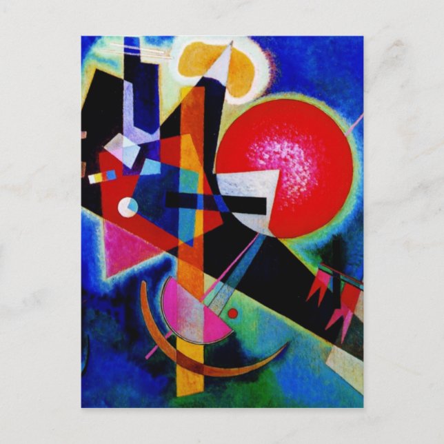 Kandinsky in Blue Abstract Painting Postcard (Front)