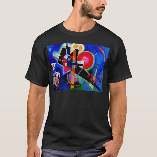 Kandinsky in Blue Abstract Painting T-Shirt (Front)
