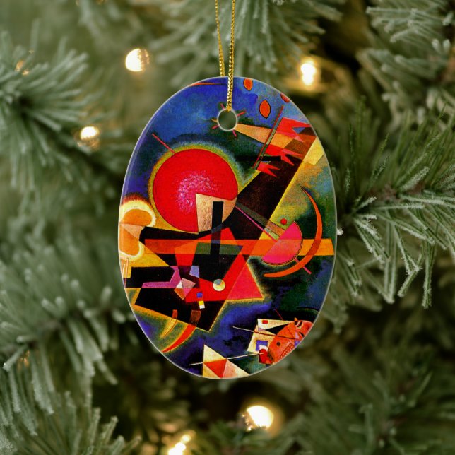 Kandinsky - In Blue, famous artwork Ceramic Ornament (Tree)