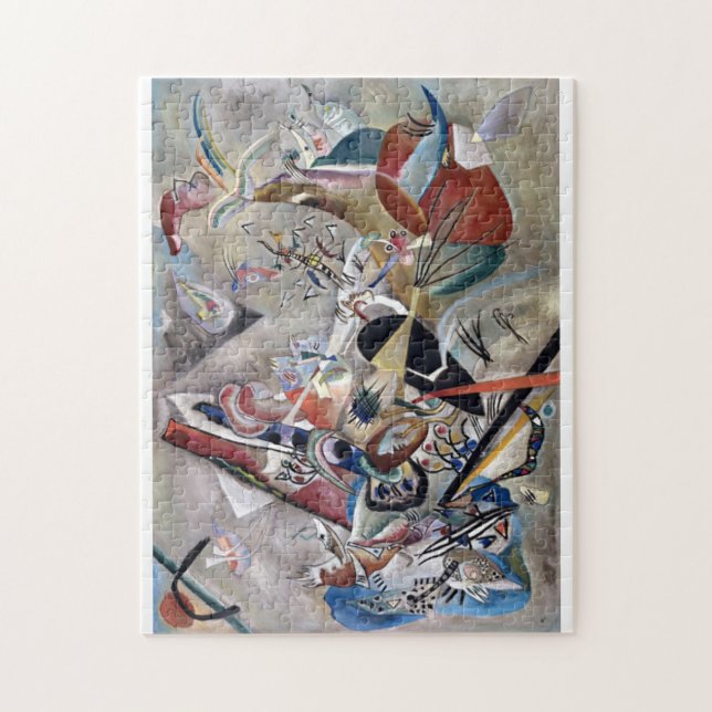 Kandinsky In Grey Abstract Artwork Jigsaw Puzzle (Vertical)