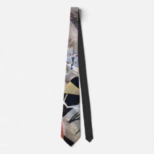 Kandinsky In Grey Abstract Artwork Tie