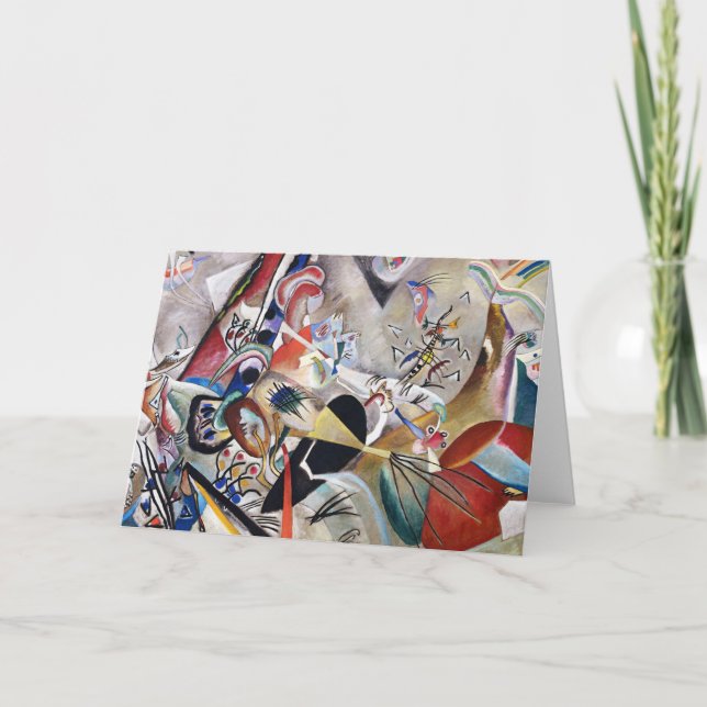 Kandinsky In Grey Greeting Card (Front)