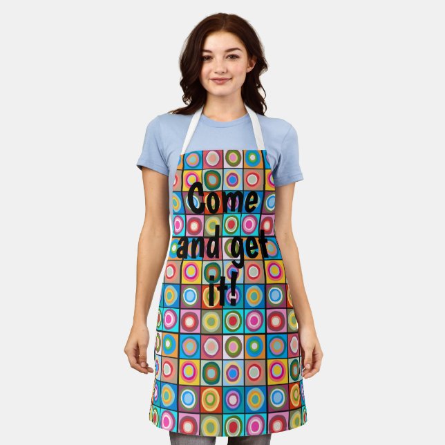 Kandinsky-Inspired Circles  Apron (Worn)