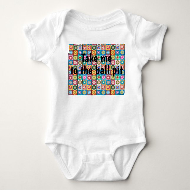 Kandinsky-Inspired Circles  Baby Bodysuit (Front)