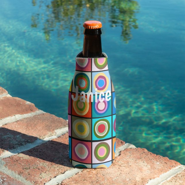 Kandinsky-Inspired Circles  Bottle Cooler (In Situ Pool)