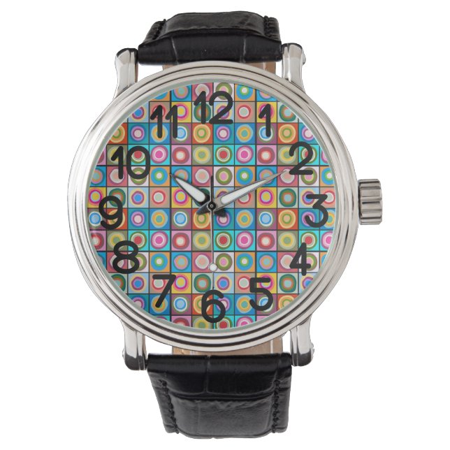 Kandinsky-Inspired Circles  Watch (Front)
