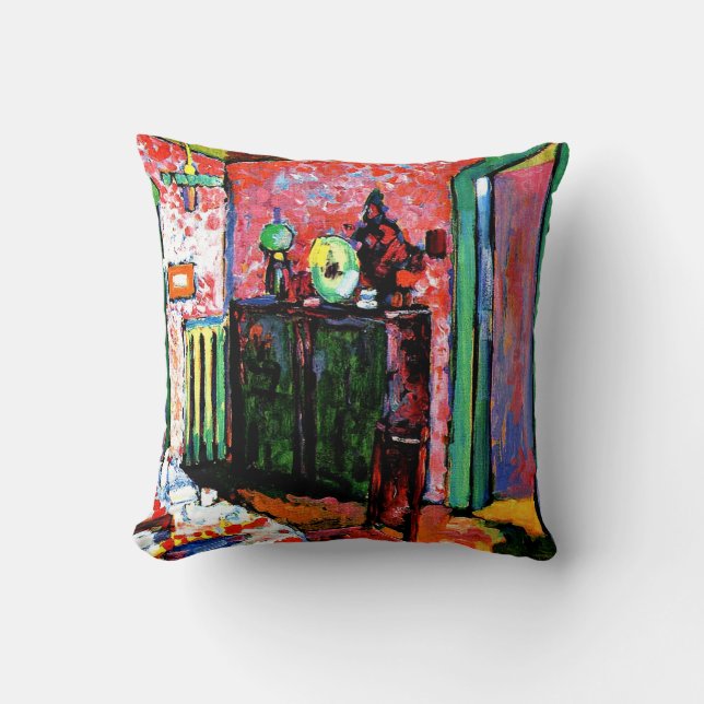 Kandinsky: Interior, My Dining Room, 1909 Cushion (Front)