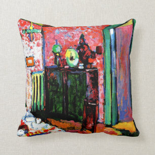 Kandinsky: Interior, My Dining Room, 1909 Cushion