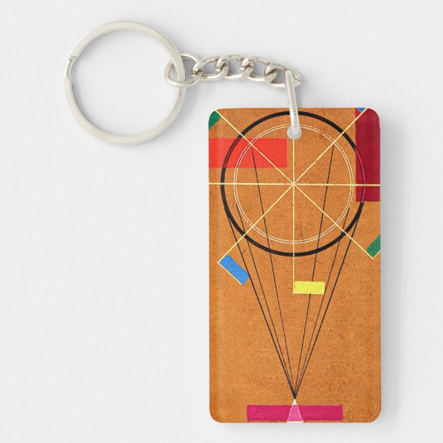 Kandinsky - Jolly, abstract painting Key Ring (Front)