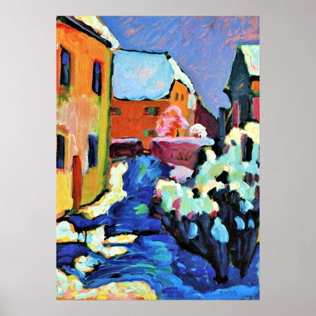 Kandinsky - Kochel, Graveyard and Rectory Poster (Front)