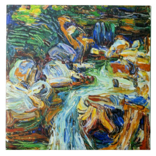 Kandinsky - Kochel - Waterfall II Ceramic Tile