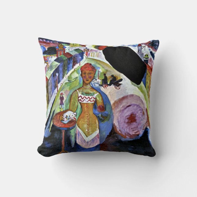Kandinsky - Lady in Moscow Cushion (Front)
