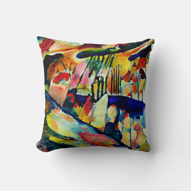 Kandinsky - Landscape with Rain  Cushion (Front)