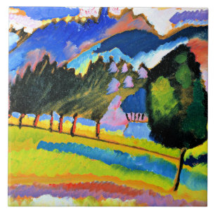 Kandinsky - Landscape with Rolling Hills Ceramic Tile