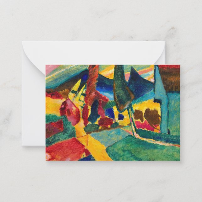 Kandinsky Landscape with Two Poplars Card (Front)