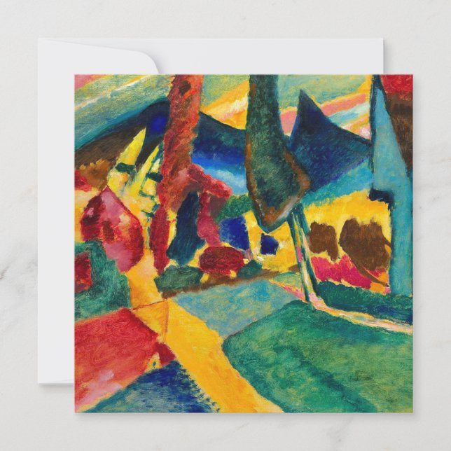 Kandinsky Landscape with Two Poplars Holiday Card (Front)