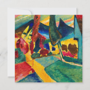 Kandinsky Landscape with Two Poplars Holiday Card