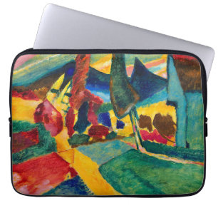 Kandinsky Landscape with Two Poplars Laptop Sleeve