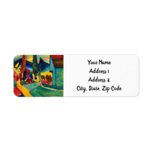 Kandinsky Landscape with Two Poplars Return Address Label