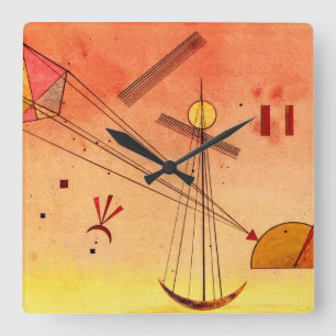 Kandinsky - Light Attachment Square Wall Clock