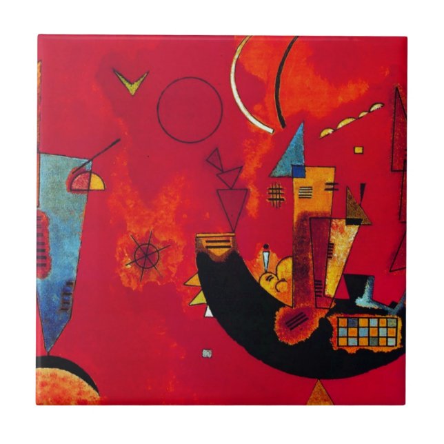 Kandinsky Mit und Gegen Ceramic Tile (Front)