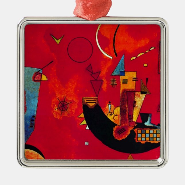 Kandinsky Mit und Gegen Metal Tree Decoration (Front)