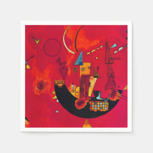 Kandinsky Mit und Gegen Red Abstract Napkin