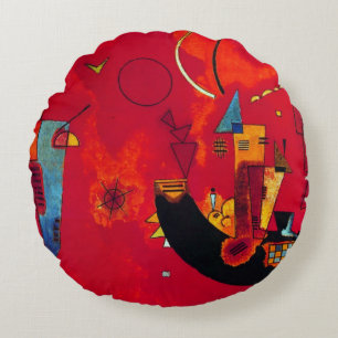 Kandinsky Mit und Gegen Round Cushion