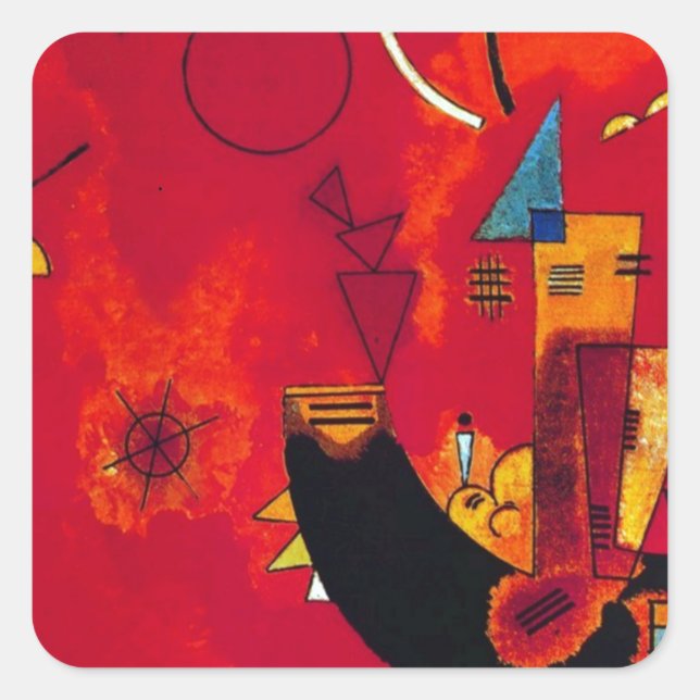 Kandinsky Mit und Gegen Square Sticker (Front)