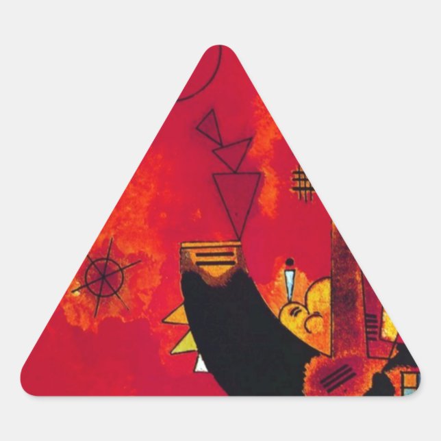 Kandinsky Mit und Gegen Triangle Sticker (Front)