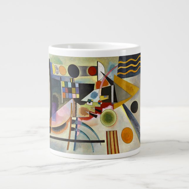 Kandinsky Modern Abstract Colourful Artwork Large Coffee Mug (Front)