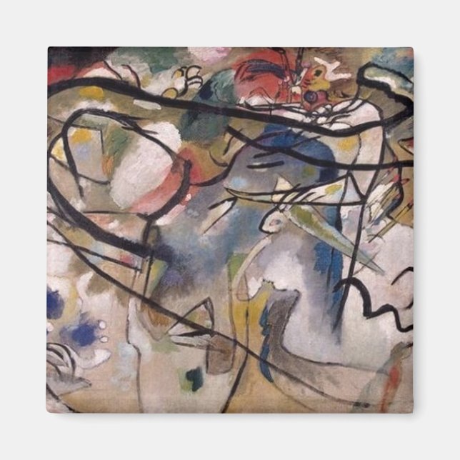 Kandinsky Modern Abstract Colourful Artwork Magnet (Front)